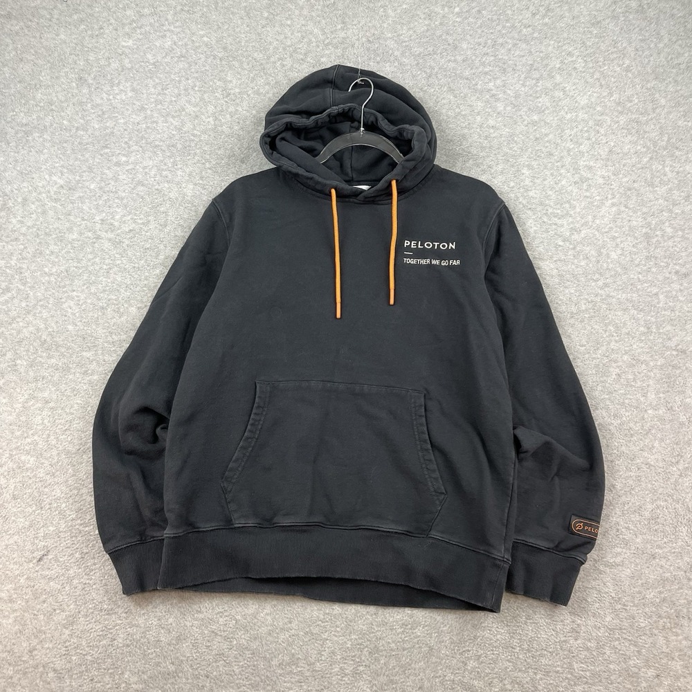 Peloton Hoodie Pullover Men Size Medium Black Hooded Sweatshirt
